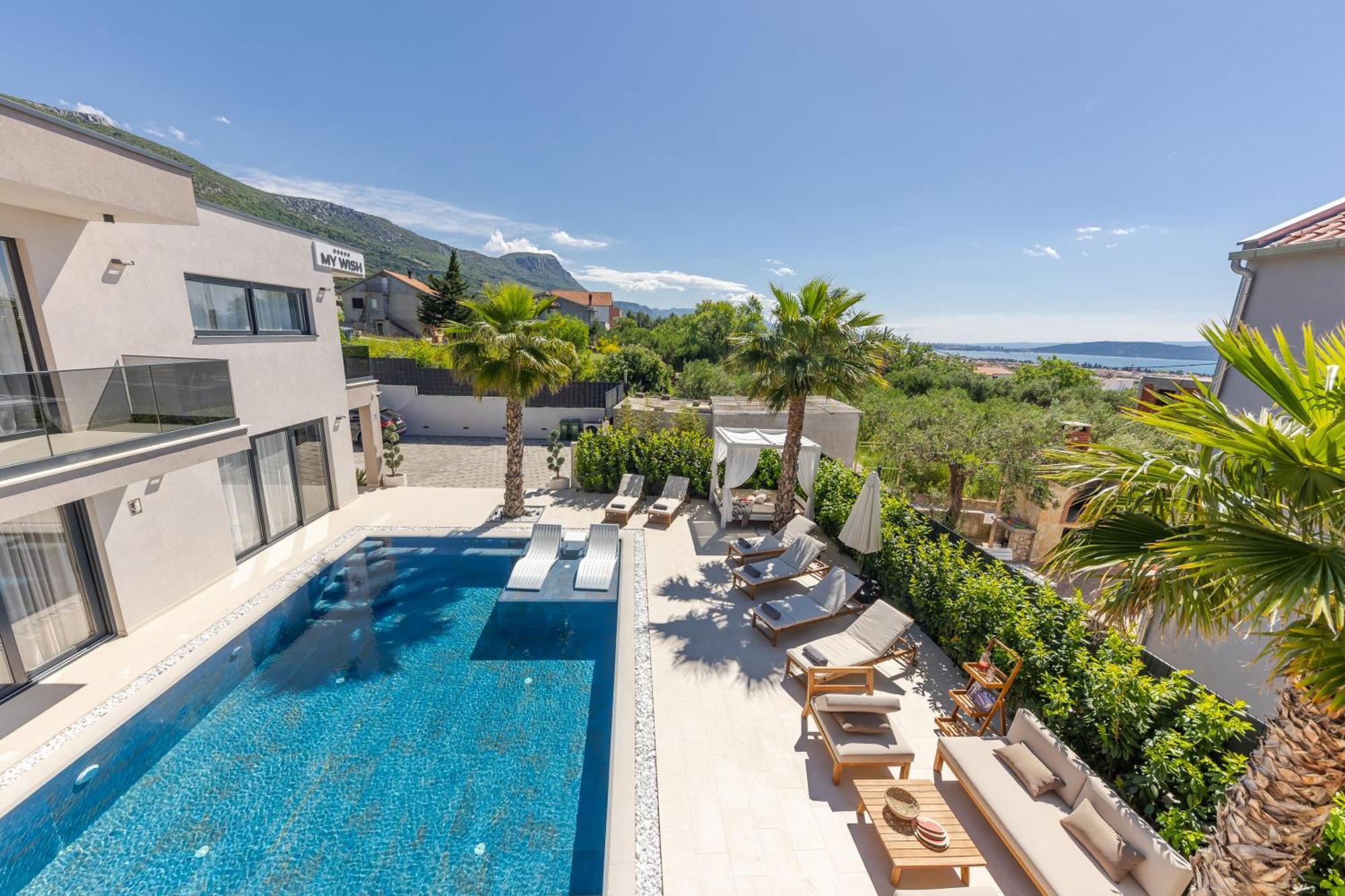 Luxury Villa My Wish With Pool Каштел-Стари Экстерьер фото